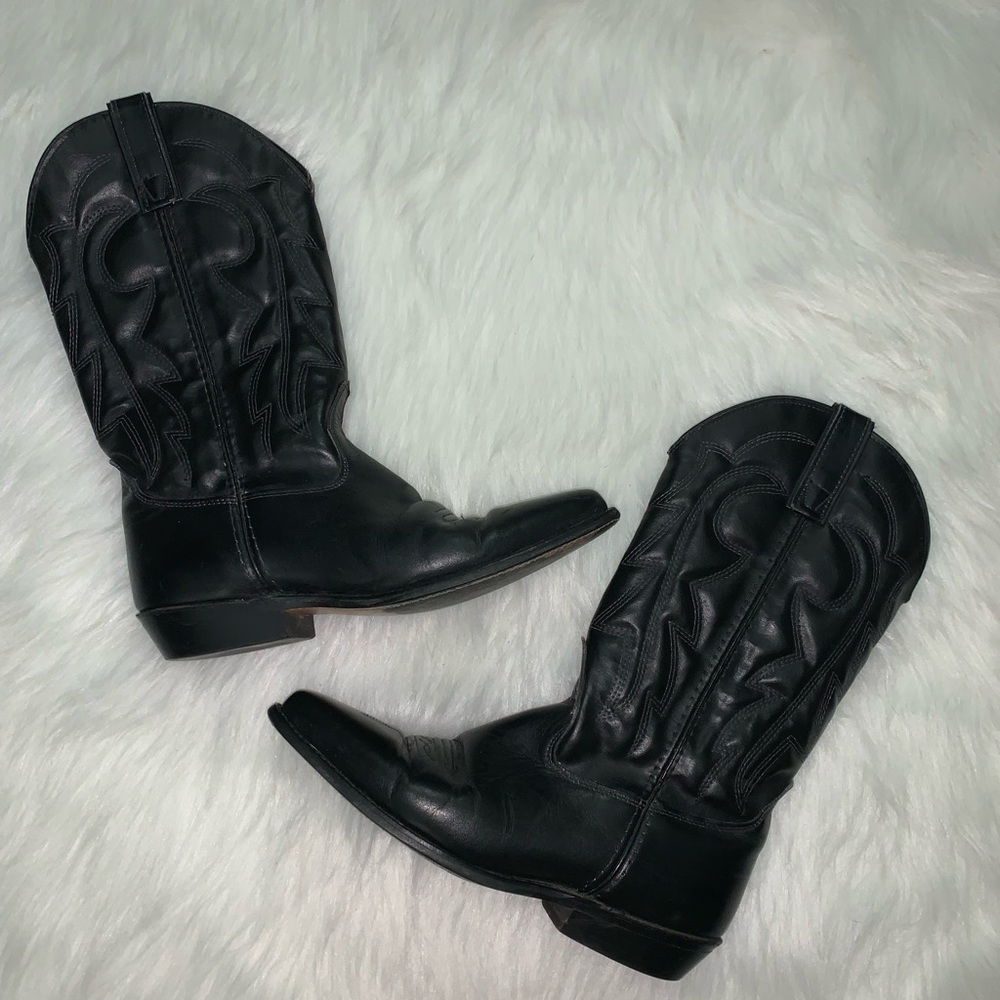 black cowboy boots